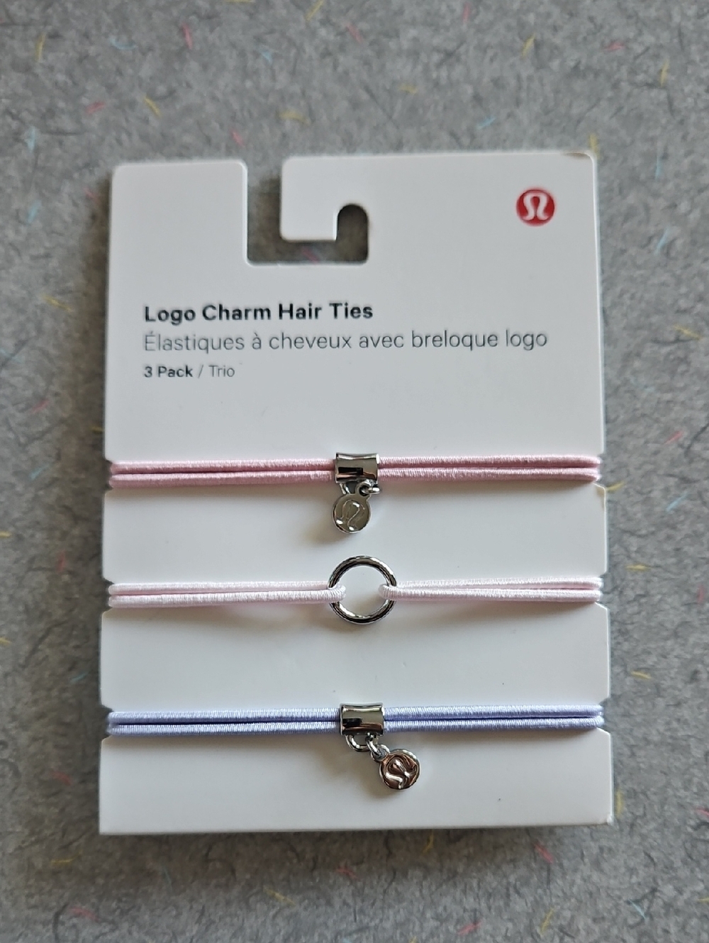Lululemon Logo Charm Hair Ties